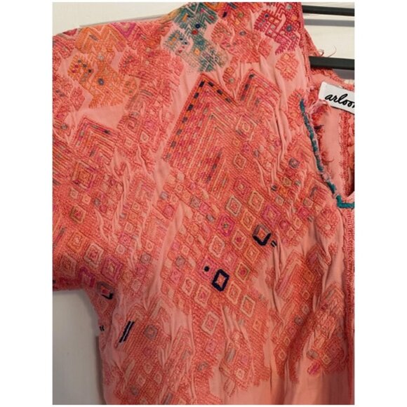 Arloom. One-of-a-Kind Huipil Pink Top. Size M/L. - Picture 2 of 7